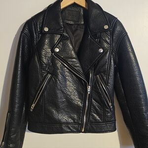Blank NYC Black Leather Biker Jacket